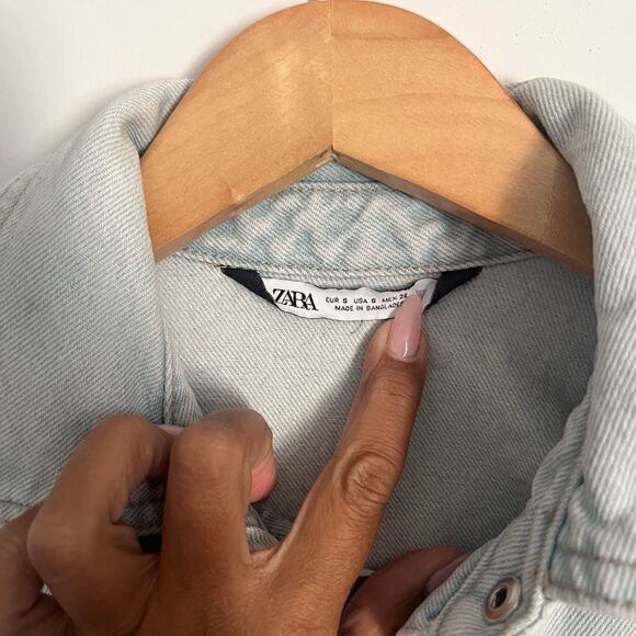 Zara Denim Mini Dresz - Picture 4 of 4